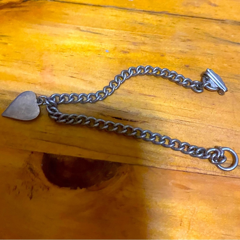 Stainless steel vintage charm bracelet
